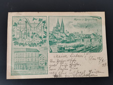 alte Ansichtskarte Gruss aus Regensburg Weinhandlung Mühlbauer von 1899
