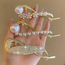 Haarspange Perlen Strass