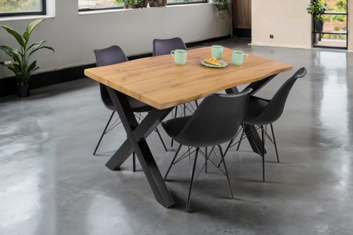 Esstisch baumkante holz optik - esstisch, holz-optik