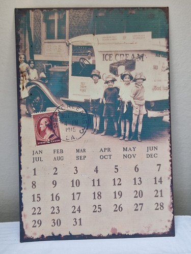 Blechschild ewiger kalender - blechschild, :
