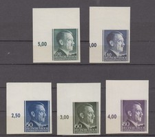 Generalgouvernement, Nr. 86+88, 110-112, jeweils ungezähnt, postfrisch