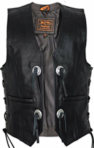 Conchos lederweste bikerweste - conchos,