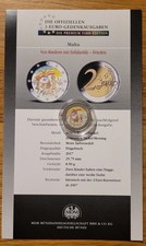 2 Euro Münze coloriert in