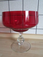 große ROTE Glasschale