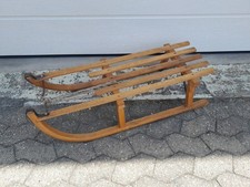 Alter Rodelschlitten Holzschlitten Schnee Rodel Schlitten 90 cm Davos