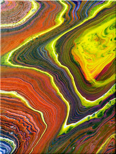 Pouring Art Acryl Bild Fluid