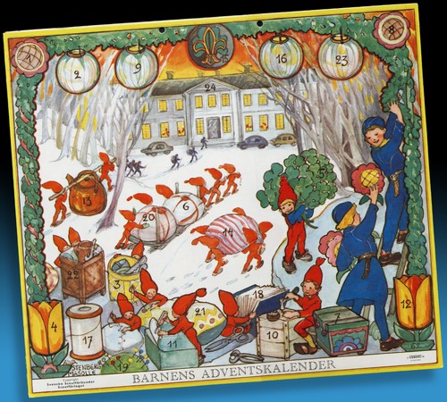 Alter adventskalender 1962 - adventskalender,