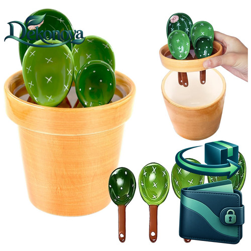 Messlöffel set keramik cactus - set,