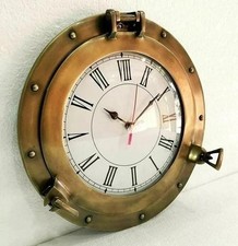 12" Antike Marine Messing Bullaugenuhr Maritim Wanduhr Wohnkultur Bester Artikel
