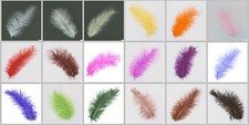 15 Marabufedern ca. 10 cm lang in 18  verschiedenen Farben von Glorex -  NEU
