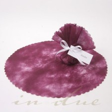 100 Mandelkreise bordeaux für Gastgeschenke Hochzeitsmandeln Tüllkreise