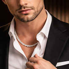 Unisex  Zirkonia Halskette