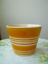 Übertopf orange gelb rot gestreift Blumentopf mit Streifen Blumen Topf für innen