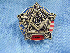 Pin Freimaurer USA Freemasonary Grand Lodge of Maryland 2013-2014 G. E. Piepiora