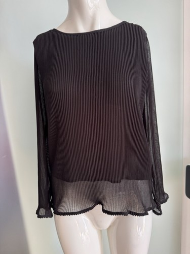Chiffon bluse plissee - chiffon,