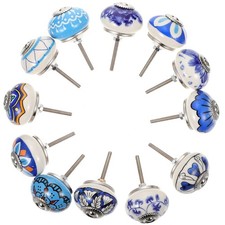  12 Pcs Türschnalle Küchenschrankknöpfe Kabinettsgriff Keramikgriff