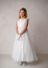 Kommunionkleid mit Pünktchentüll Gr.152 Neu ohne Etikett aus Geschäftsauflösung