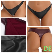 DE Damen Sexy Slips String Tanga Bikinihose Glänzend Unterhosen T-Back Thong