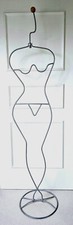 KLEIDERPUPPE Metall Silber Groß FRAUENFIGUR Kleiderständer GARDEROBE Kunstfigur 