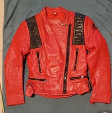 Damen Motorradjacke Rot Leder Größe S guter Zustand mir leider zu eng geworden