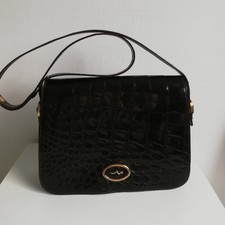 Vintage NIERI ARGENTI Tasche Vero Coccodrillo TOP!