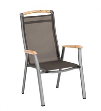 Kettler MEMPHIS Stapelsessel Teak Armlehne, anthrazit / bronze