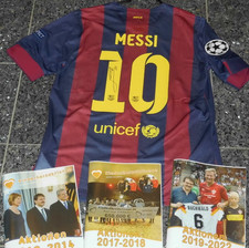 BARCELONA "MESSI" NIKE FINAL 2015 TRIKOT; GR.XL Handsigniert CHARITY"