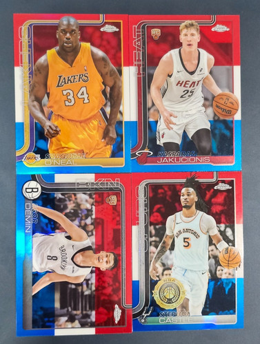 2025 topps chrome - chrome, red