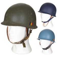 Original Armee Stahlhelm M51 Belgischer Armeehelm mit Innenhelm Schutzhelm
