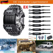 8 Stück Anti Rutsch Schnee Ketten für Auto Kabel binder LKW Schlamm Eis Ketten