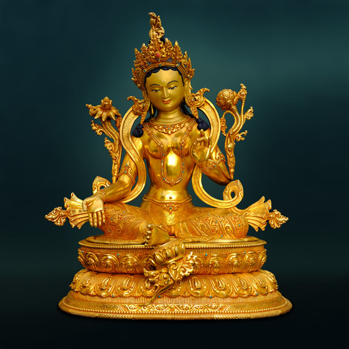 Grüne tara perfekte - tara, statue