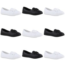 Damen Sportliche Ballerinas Bequeme Basic Freizeit Schuhe 841299 Mode