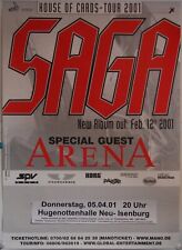 Saga Original Concert Poster Neu-Isenburg Hugenottenhalle 05.04.2001