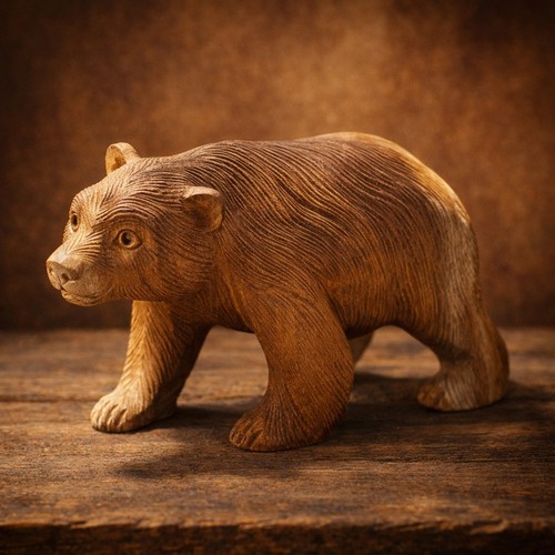 Holz bär figur handgeschnitzt - holz,