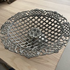 Aufsatzschale Metall Schale versilbert