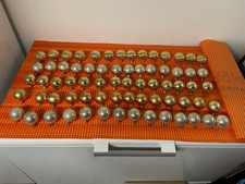 ? 70 Weihnachtskugeln - gold - Kunststoff - 5 Designs - 6cm - bruchsicher?