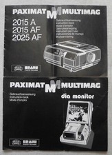 2 x Gebrauchsanweisung, Paximat M Multimag 2015 A / 2015 AF / 