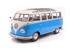 Solido 1/18 1962 Volkswagen Samba, blau/weiß