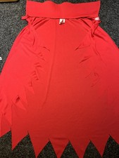 Rotes Teufel Kostüm Umhang Kinder, Gr. M, Halloween, Karneval