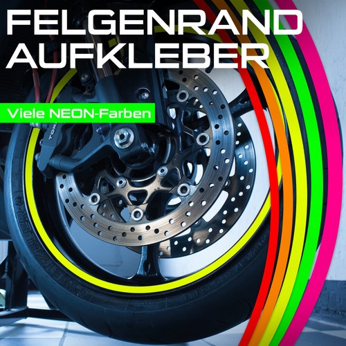 Neon felgenrandaufkleber - neon,