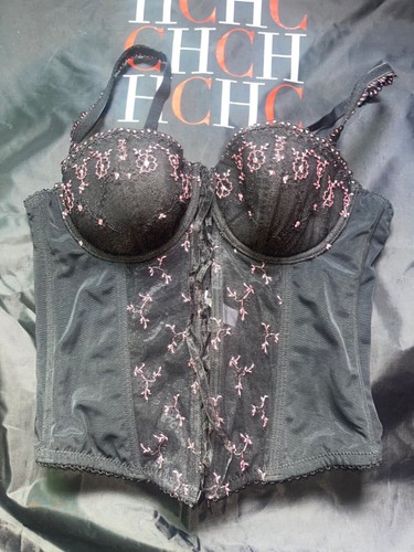 Bustier schwarz rosa - schwarz/rosa, besired