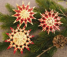 Strohsterne Rot Handarbeit