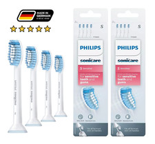 8er-Pack Philips Sonicare Original S Sensitive Standard-Schallzahnbürstenköpfe~
