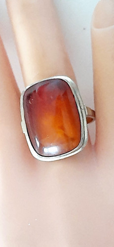 Silber ring bernstein - °,
