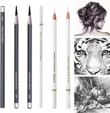 Weißer Kohlestift Bleistift