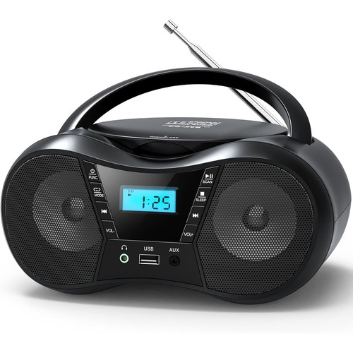 Tragbarer player boombox - tragbarer, cd-player