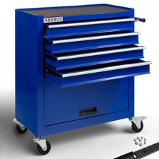 AREBOS Werkstattwagen Werkzeugwagen Rollwagen Werkzeugkiste Toolbox 4 Fächer