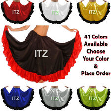 Designer Satin Rock 11m Flamenco Bauchtanz Gypsy Tribal Rüschen Jupe Ats