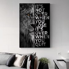 Leinwanddruck löwe spruch - leinwanddruck,