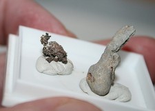 2 Stücke gediegen Silber 